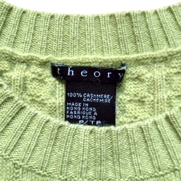Theory Green Cashmere Sweater | Size XS - Picture 5 of 6